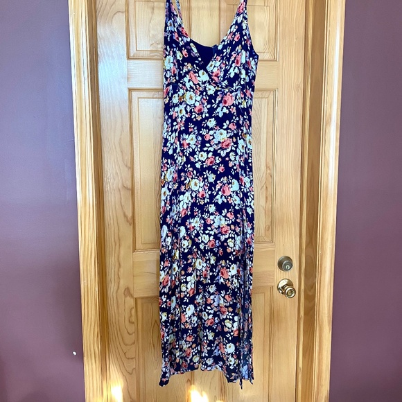 Lulus XL Everlasting Bliss Flowy Blue Floral Print Maxi Dress Long Party Date - Picture 5 of 9